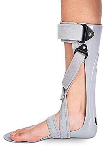 Férula de Soporte para pie caído - Soporte para órtesis de Tobillo y pie - Soporte AFO para la caída del pie Fascitis Plantar y tendinitis de Aquiles Derecha L-S_Izquierda