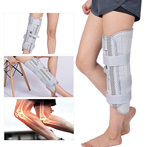 Férula Rodillera Inmovilizadora Rodillera para Rótula Soporte Ajustable Estabilizadora Articular Fijación Estabilización Fractura Lesiones (L)