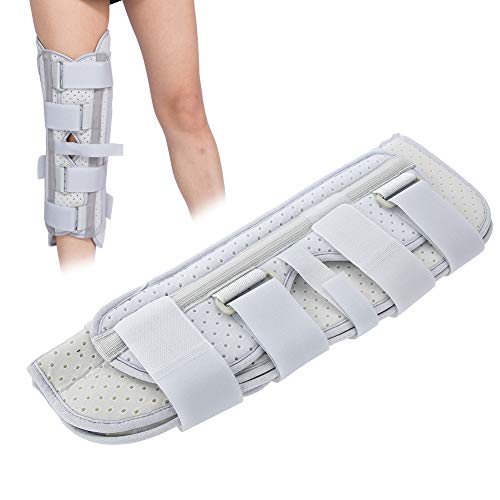 Férula Rodillera Inmovilizadora Rodillera para Rótula Soporte Ajustable Estabilizadora Articular Fijación Estabilización Fractura Lesiones (L)