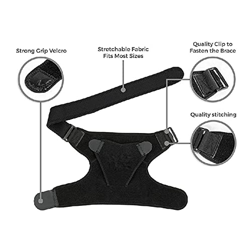 FFAN Ortesis de Hombro: Soporte del Manguito rotador para la prevención de Lesiones, articulación CA dislocada, Dolor de Hombro por desgarro del Labrum (Color: Rosa, tamaño: Grande) Good Life