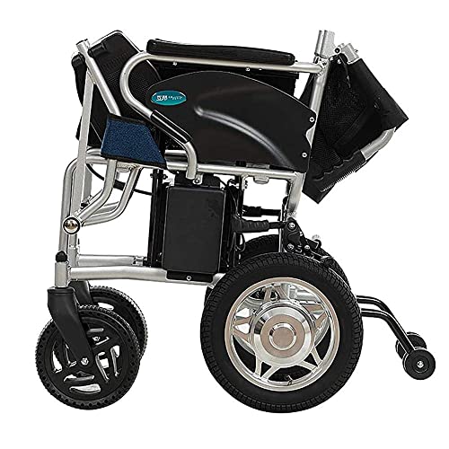 FGVDJ Cojín Silla de Ruedas de Ayuda de Movilidad compacta, Ligera y Plegable, Silla de Ruedas, Silla de Ruedas eléctrica con Controlador Dual, Silla de Ruedas eléctrica o