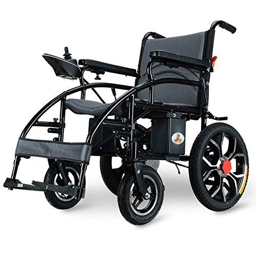 FGVDJ Silla de Ruedas eléctrica para Trabajo Pesado, Silla de Ruedas eléctrica Plegable y Liviana, 360 ?? Joystick, Capacidad de Peso 150K