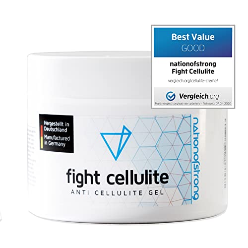 Fight Cellulite - 225ml Anticelulitico reductor - Made in Germany - 1.000e clientes entusiasmadas - reafirmante y cálido - activa la piel para una absorción óptima de los principios activos