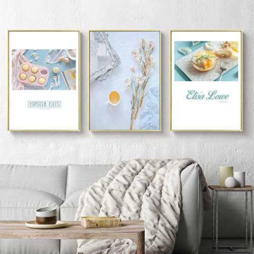 Flores rosas pastel té pared arte lienzo pintura carteles e impresiones decoración nórdica cuadros de pared para la decoración de la sala de estar