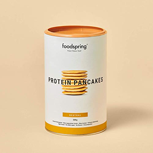 foodspring Tortitas Proteicas, 320g, Mezcla para cocinar, Baja en azúcar, Muy alta en proteínas, Tortitas esponjosas en 5 minutos, sabor y textura mejorados.