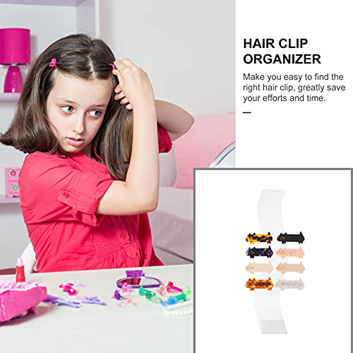 FRCOLOR Pasador de Pelo Clips para El Pelo Soporte de Exhibición en Forma de S Horquillas Titular Organizador de Clip de Pelo Transparente Organizador de Pasador Vertical