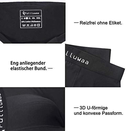 Fullluwaa Bóxer (Pack de 12) Hombre Algodón Calzoncillos-XL