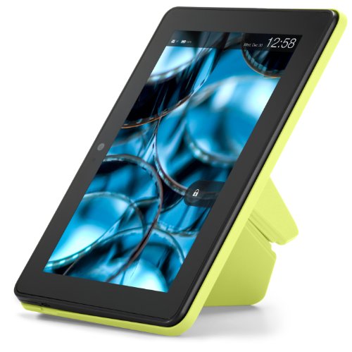Funda de poliuretano Origami para Amazon Kindle Fire HDX 7" (sólo sirve para el nuevo Kindle Fire HDX 7"), color limón