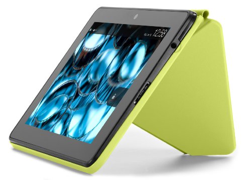 Funda de poliuretano Origami para Amazon Kindle Fire HDX 7" (sólo sirve para el nuevo Kindle Fire HDX 7"), color limón
