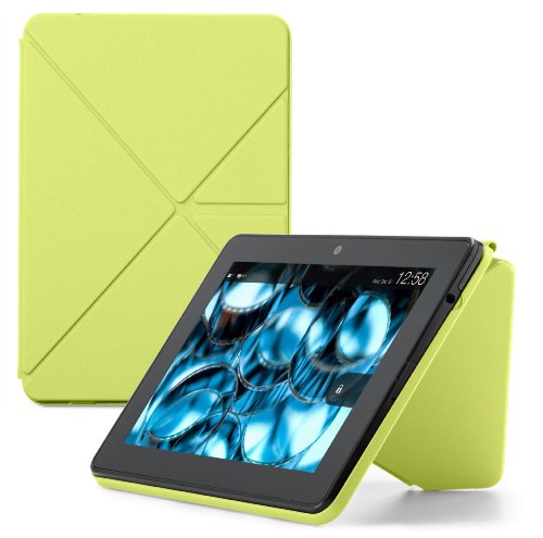 Funda de poliuretano Origami para Amazon Kindle Fire HDX 7" (sólo sirve para el nuevo Kindle Fire HDX 7"), color limón