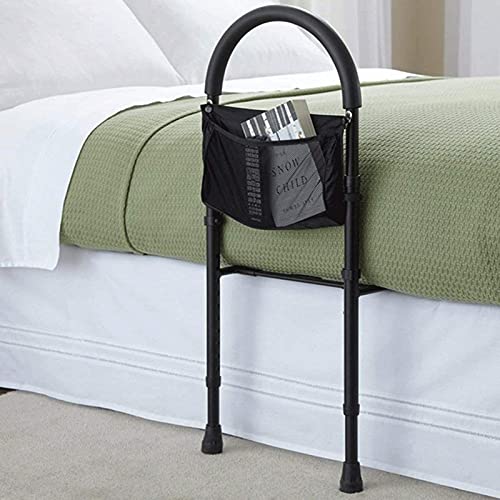 FZYE Asas y rieles de Seguridad para la Cama Barra de Asistencia para la Cama con Bolsillo de Almacenamiento, Barra de la Cama de Altura Ajustable para Adultos Mayores, Asistencia para