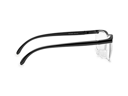 Gafas de aumento tipo lupa, gafas mágicas con ampliación óptica de 200%, incluye bolsa, el original de la publicidad televisiva en Alemania, color Negro
