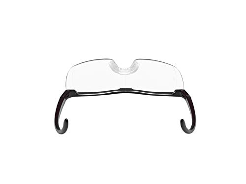 Gafas de aumento tipo lupa, gafas mágicas con ampliación óptica de 200%, incluye bolsa, el original de la publicidad televisiva en Alemania, color Negro
