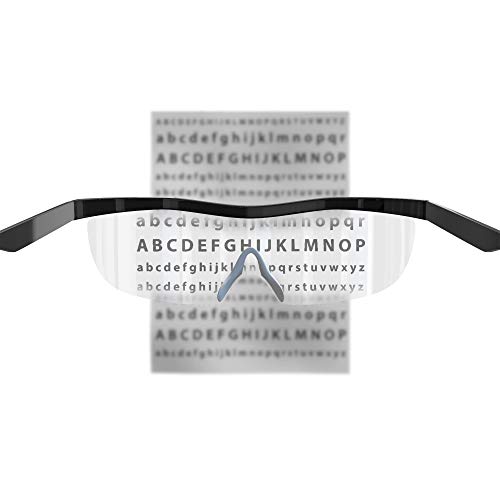 Gafas de aumento tipo lupa, gafas mágicas con ampliación óptica de 200%, incluye bolsa, el original de la publicidad televisiva en Alemania, color Negro
