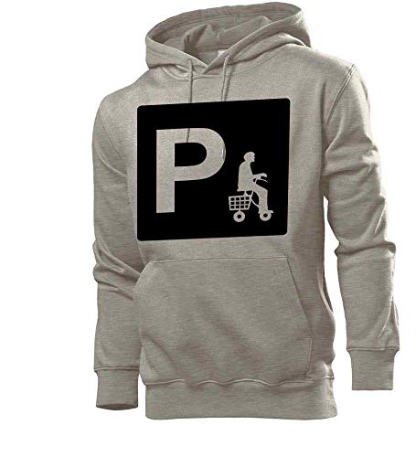 Generisch shirt84.de - Sudadera con capucha para hombre, diseño con andador gris XL
