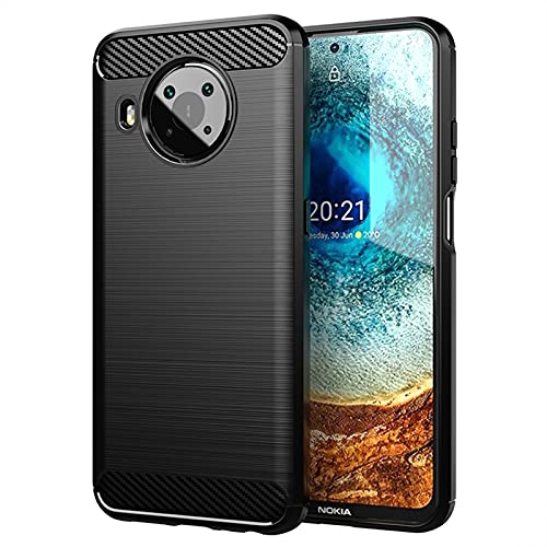 GIOPUEY Funda para Nokia X10/X20, TPU Delgada Disipacion de Calor Telefono Movil Cover, Material Suave Sensación Cómoda Huella Digital Anti Case para Nokia X10/X20 Smartphone - Negro