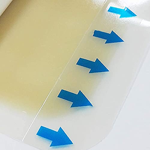 GKPLY Apósito de Espuma de Silicona, Apósito de Espuma médica para el Sacro, Apósito de Espuma Adhesiva de Silicona con Borde de 10 Piezas, Parche para escaras, Apósito para úlceras, Tamaño 4"x4.