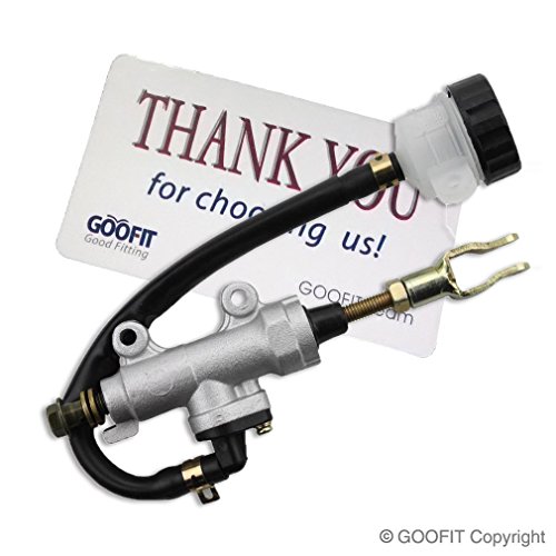 GOOFIT Bomba De Freno Cilindro Maestro De Trasero Con DepóSito Reemplazo Para Cb400 Cbr250 Cbr400cb-1 50cc 70cc 90cc 110cc 125cc Pit Bike Scooter Ciclomotor Atv Quad Motor Plata