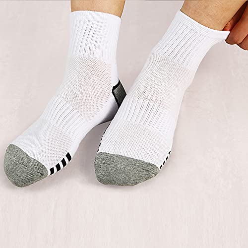 Gozlu 5 Pares Calcetines Deporte Hombre, Calcetines Anti-ampollas para Running y Ciclismo, Transpirable, Absorbe el Sudor, Arco de CompresióN, Quarter Calcetines Talla 41-46