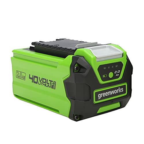 Greenworks Batería G40B2, Batería potente y recargable de Li-Ion 40 V 2 Ah, apta para todos los dispositivos de la serie de 40 V de Greenworks Tools