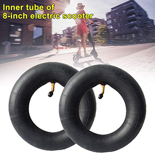 Guer Tubos Interiores de Scooter eléctrico, Tubo de neumático de Repuesto para Scooter de 200x50 mm, Tubo Interior de Goma Absorbente de Golpes de 2 Piezas de 8 Pulgadas para Scooter eléctrico