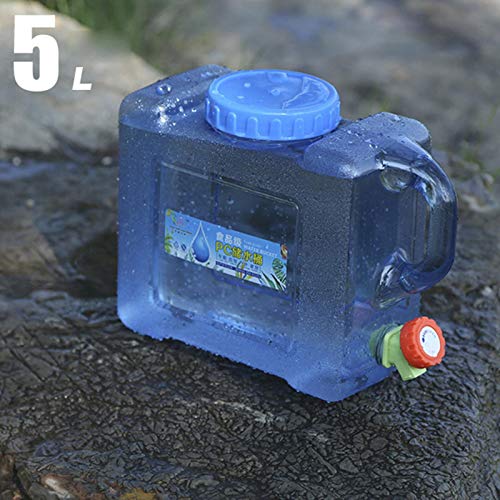 Ha-hn - Bidón de agua portátil con asa para camping de 5 L y 8 L con depósito de agua portátil para el coche, depósito de agua para viajes al aire libre y viajes