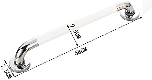 Handrails Inclinado o vertical Sin barreras Baño Palabra Baño Baño Personas mayores con discapacidades Mango de nylon de acero inoxidable Tamaño se puede personalizar (Color: Blanco)