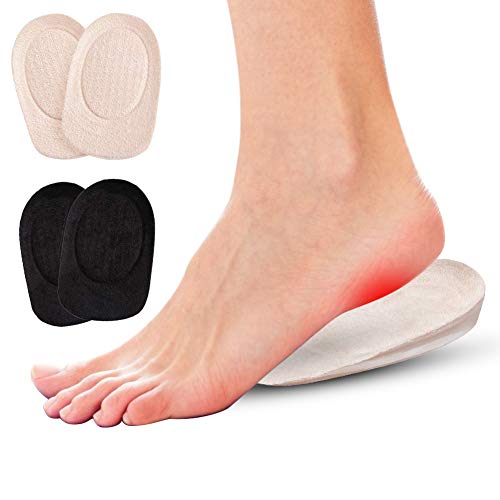 Haofy Taloneras de Silicona, Taloneras de Gel de Talón, 7 mm Plantilla de Talón para la Fascitis Plantar, Dolor en el talón, taloneras Espolón, Niños Hombres Mujeres, Plantillas para Zapatos, 2 Pares