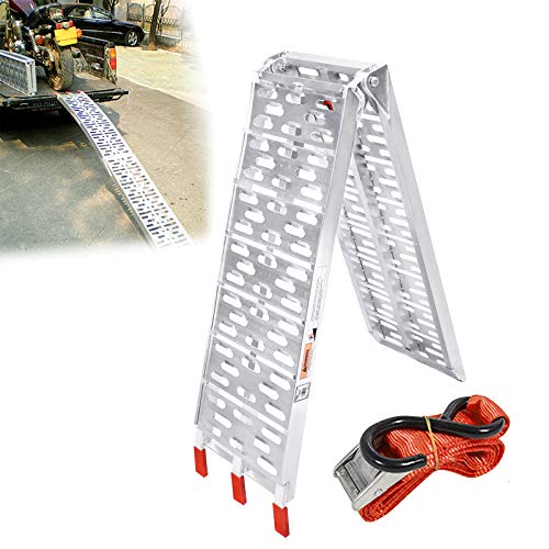 HENGMEI 1 rampa de carga plegable de aluminio, para motocicleta, máx. 340 kg por unidad