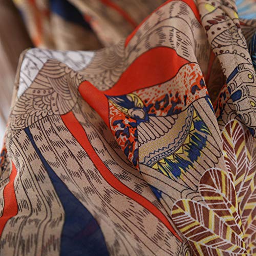 Hero-s - Cárdigan de gasa para mujer, estilo bohemio, retro, geométrico, floral, con flecos, borlas, bikini, para cubrir hasta el tobillo, kimono