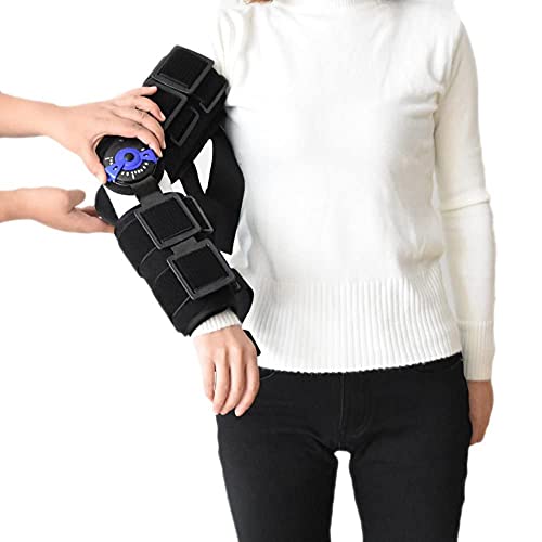 HJK Fijación Articulación Codo Abrazadera de Soporte de rehabilitación de Fractura de Codo Transpirable Ajustable para Rehabilitación de Miembro Superior Soporte de Férula