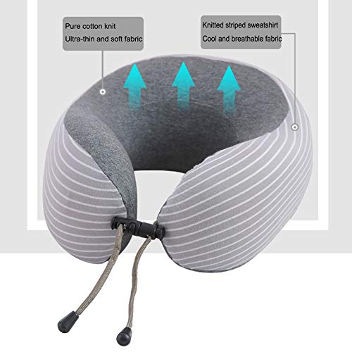 HKMA Almohada De Viaje - Almohada De Espuma Viscoelástica para El Cuello Almohada De Apoyo, Cómodo Y Portátil Cojín De Apoyo para La Cabeza del Cuello para Avión, Tren, Coche, Viajar, Leer,D