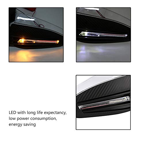Hlyjoon Protectores de mano Par de motocicletas 7/8 pulgadas Diámetro externo Manillar Protectores Moto LED Señal de giro Protector del indicador DRL