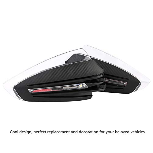 Hlyjoon Protectores de mano Par de motocicletas 7/8 pulgadas Diámetro externo Manillar Protectores Moto LED Señal de giro Protector del indicador DRL