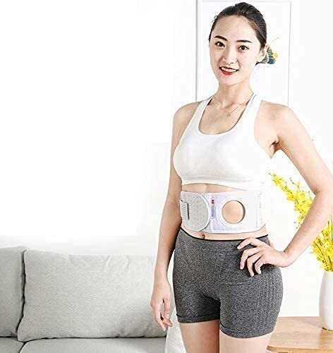 HXSCOO Cinturón de Hernia de la ostomía para Pacientes con colostomía: aglutinante Abdominal para Bolsa de ostomía Fija y prevenir el Soporte de la ostomía de la Hernia de la parrasomal