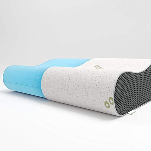 INNOCENT® Almohada cervical de gel de bambú de altura ajustable, 3D Air-Flow | Almohada para dormir de lado | Almohada ortopédica HWS cervical | Almohada viscoelástica, almohada para dormir de lado