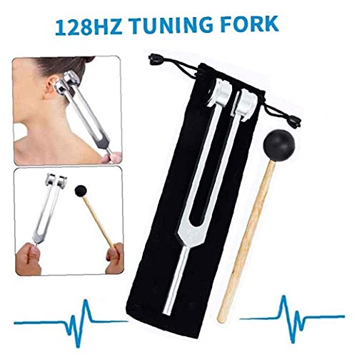 Instrumento Tuning Fork, Tuning Fork C128 Hz Sana Curación Terapia De Vibración Herramientas De Terapia De Vibración Estándar Sonido Piano Instrumento De Violín Plata