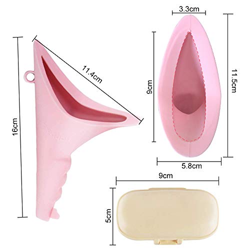 INTVN Embudo para la Orina, Urinarios Portátiles de Viaje al Aire Libre de Emergencia para Mujeres Embarazadas para Evitar Sentadillas, con Desechables Bolsas de Orina