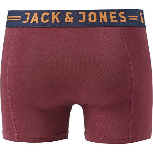 JACK & JONES JACLICHFIELD TRUNKS 3 PACK, Bóxer Hombre, Multicolor (Burgundy), Medium