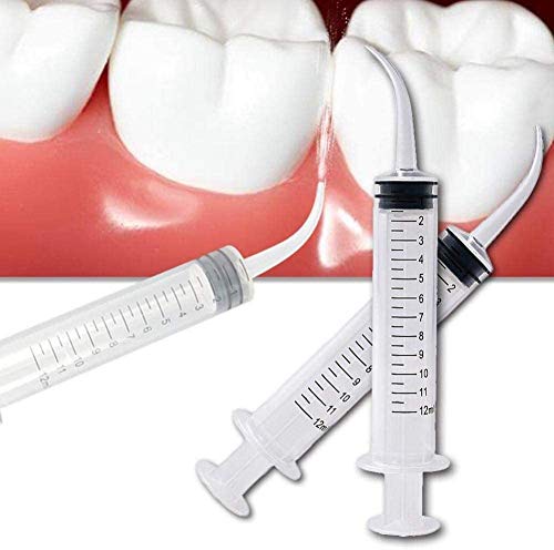 Jeringa Dental de 6 uds 12cc, jeringa de irrigación Dental con punta curva, jeringa de irrigación Dental graduada desechable