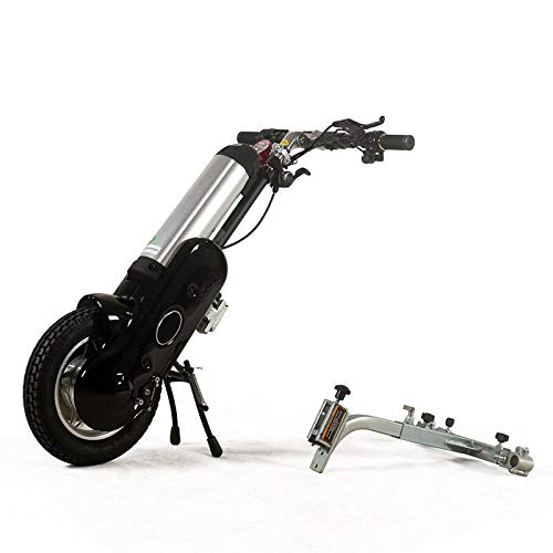 JINKEBIN Electric Silla de Ruedas Handbike eléctrico para Handicap Manual Deportes Accesorio de Silla de Ruedas (Color : Brown)