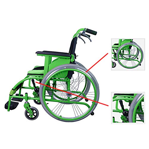Joyfitness Silla De Ruedas Plegable Easy Ultralight, Sillas De Ruedas Autopropulsadas De Aluminio Manuales Silla De Ruedas De Viaje, Estructura Plegable, Ayudas para La Movilidad