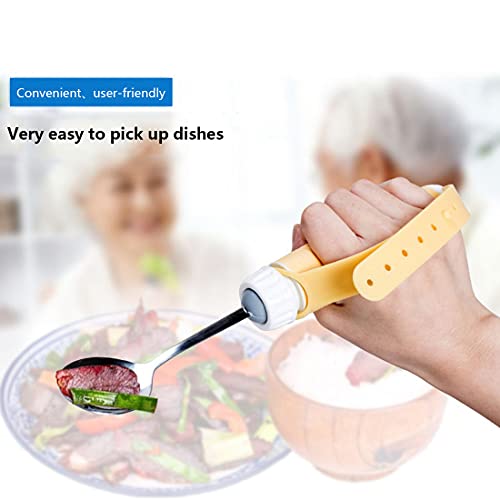 Juegos de vajilla para ancianos Cuchara/Tenedor Mano Sacudir Entrenamiento Comer Alimentos Ayudas para comer Hemipléjico Parkinson Cubiertos para personas mayores discapacitadas (2 piezas)