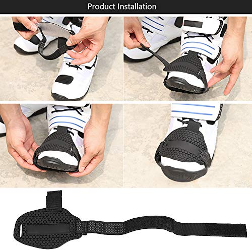 Keenso - Protector para Proteger el Calzado en el Cambio de Marchas de las Motocicletas, color Negro