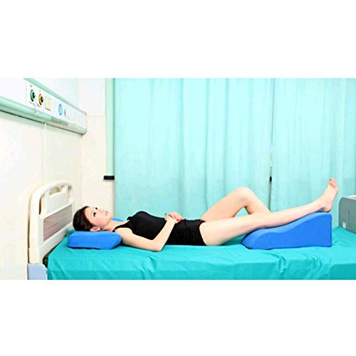 KHXJYC Almohada de cuña para reposapiernas, Almohadilla de Espuma con Memoria para reposapiernas elevables para Respaldo y reflujo ácido (Azul)