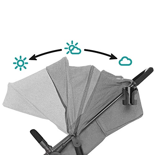 Kinderkraft Silla de Paseo GRANDE CITY, Carrito, Ajustable, Accesorios, Hasta 3 Años, Negro