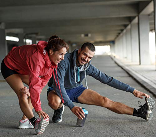 KINETIC EVOLUTION Tobillera para hombre y mujer, 2 unidades, antideslizante, tobillera transpirable, vendaje de compresión, vendaje para el tobillo, vendaje deportivo para fútbol (M, azul)