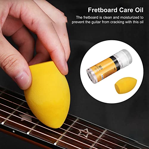 Kit de Cuidado de Diapasón de Aceite de Cuerda de Guitarra de 120 Ml, Limpiador de Pulido de Mantenimiento de Limpieza de Guitarra