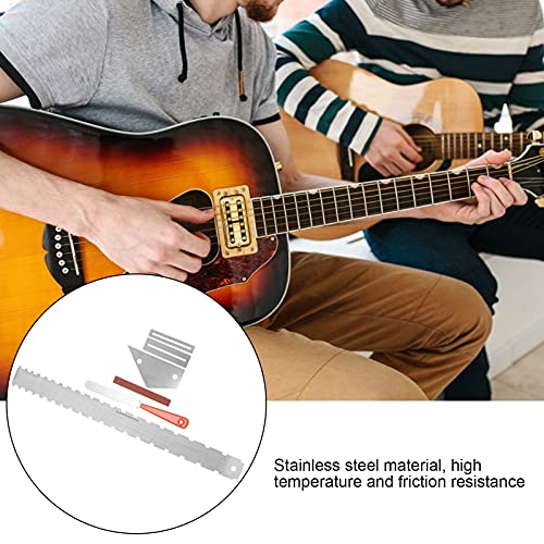 Kit de Mantenimiento de Instrumentos de Cuerda, Kit de Mantenimiento de Guitarra Herramientas de Reparación de Pulido de Trastes de Guitarra Varias Piezas Finas para Proteger el Diapasón de