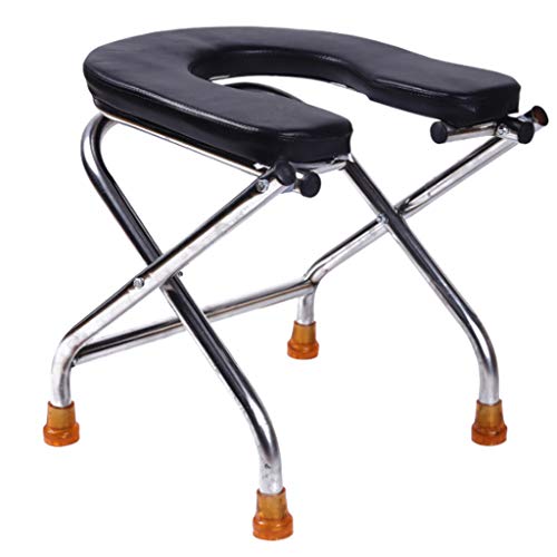 KYSZD-Cómodas Silla de Ducha Impermeable Acero Inoxidable Baño con mesita de Noche portátil, Asiento de Inodoro/Silla de Ducha, para Personas Mayores, discapacitadas